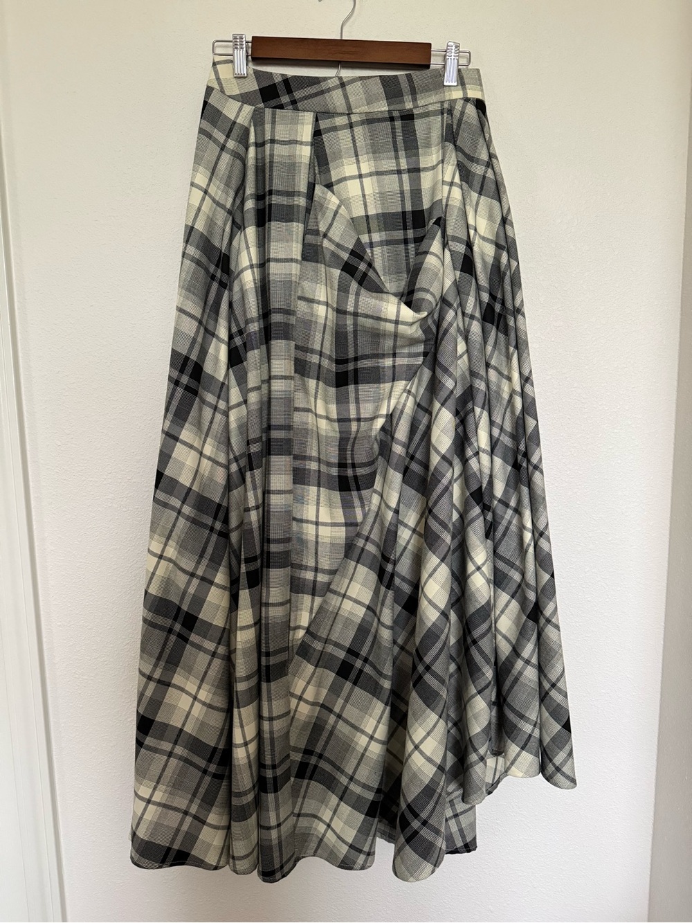 Plaid Maxi Skirt Asymmetrical Punk Preppy CBK Cool Girl Size 4 - Picture 7 of 11